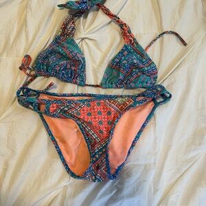 Colorful Patterned Bikini Set
